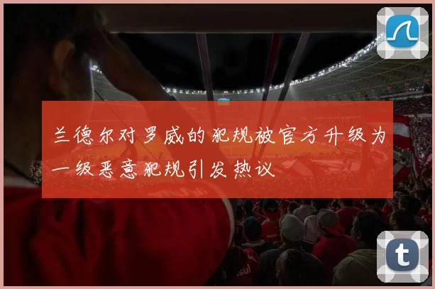 兰德尔对罗威的犯规被官方升级为一级恶意犯规引发热议